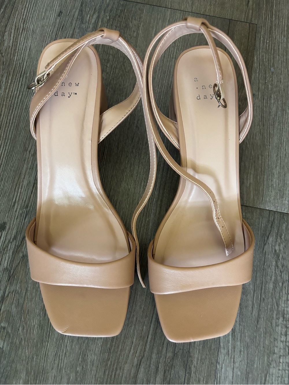 a new day Tan Ankle-Strap Heels